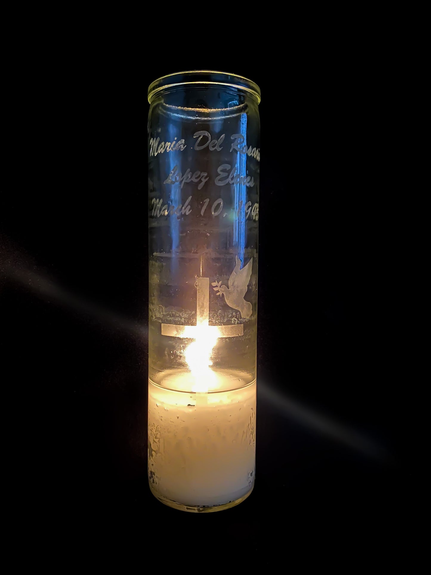 Custom Etched Ancestor Candles