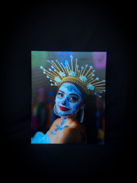 La Muerte Preciosa White Photo Canvas