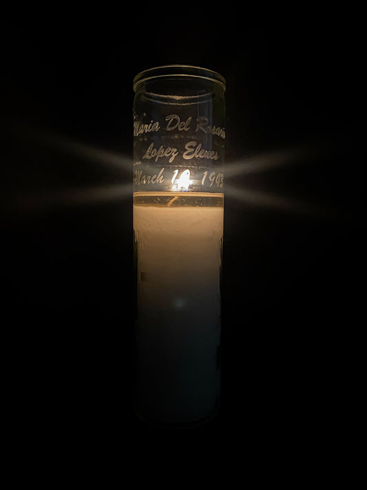 Custom Etched Ancestor Candles